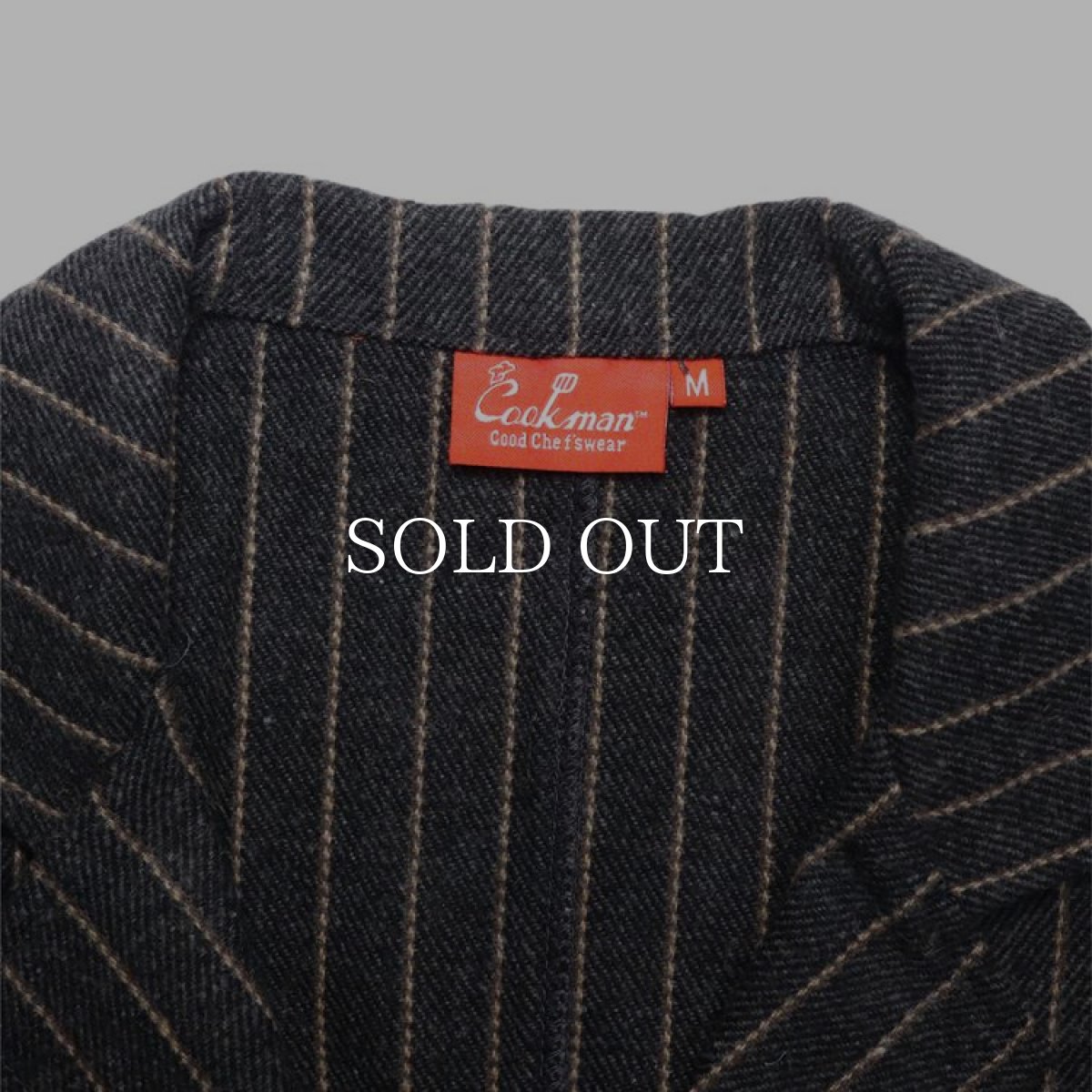 画像3: COOKMAN  Lab.Jacket Wool Mix Stripe Gray (GRAY) (3)