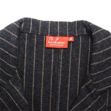 画像3: COOKMAN  Lab.Jacket Wool Mix Stripe Gray (GRAY) (3)