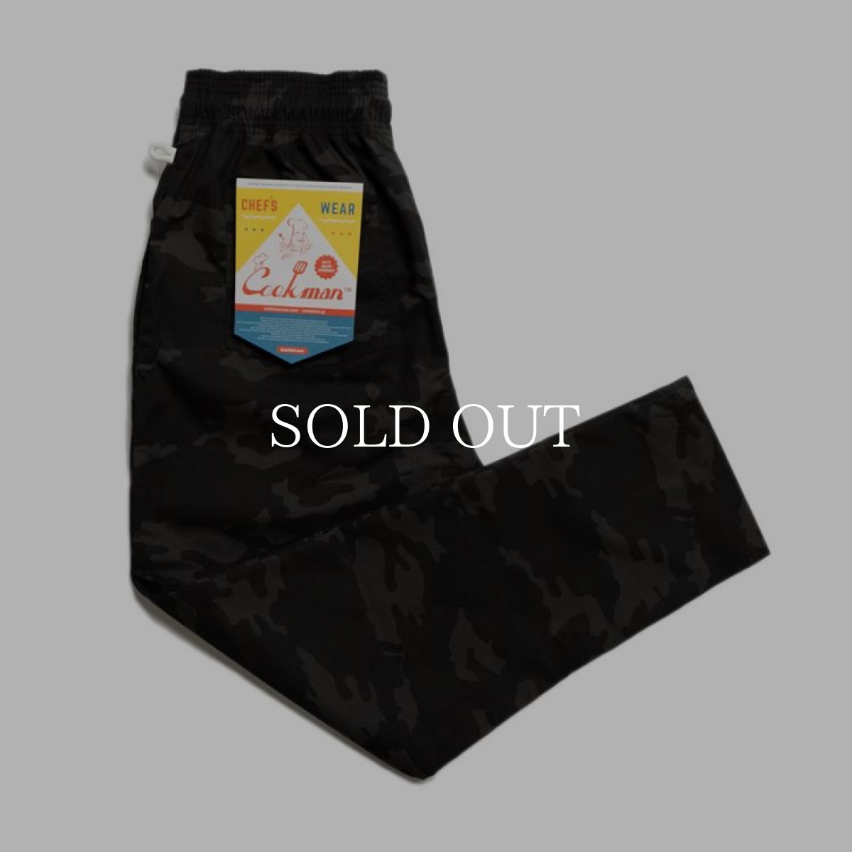 画像1: COOKMAN  Chef pants Ripstop Camo Black Woodland (BLACK) (1)