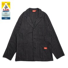 画像1: COOKMAN  Lab.Jacket Wool Mix Stripe Gray (GRAY) (1)