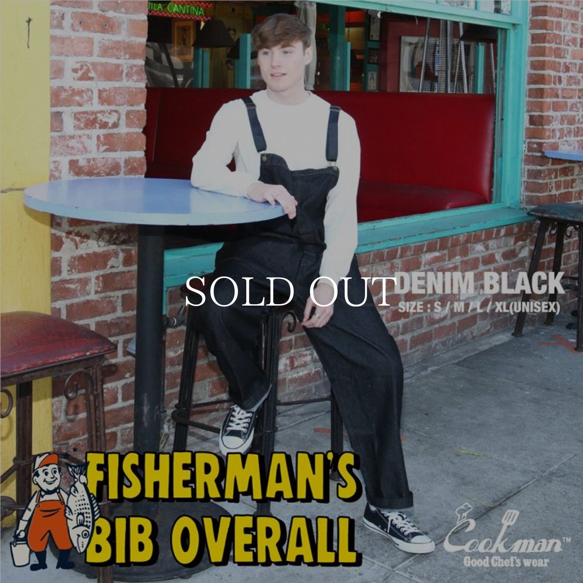 画像14: COOKMAN  Fisherman's Bib Overall Denim (Black) (14)
