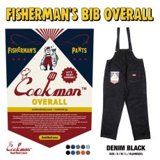 画像1: COOKMAN  Fisherman's Bib Overall Denim (Black) (1)