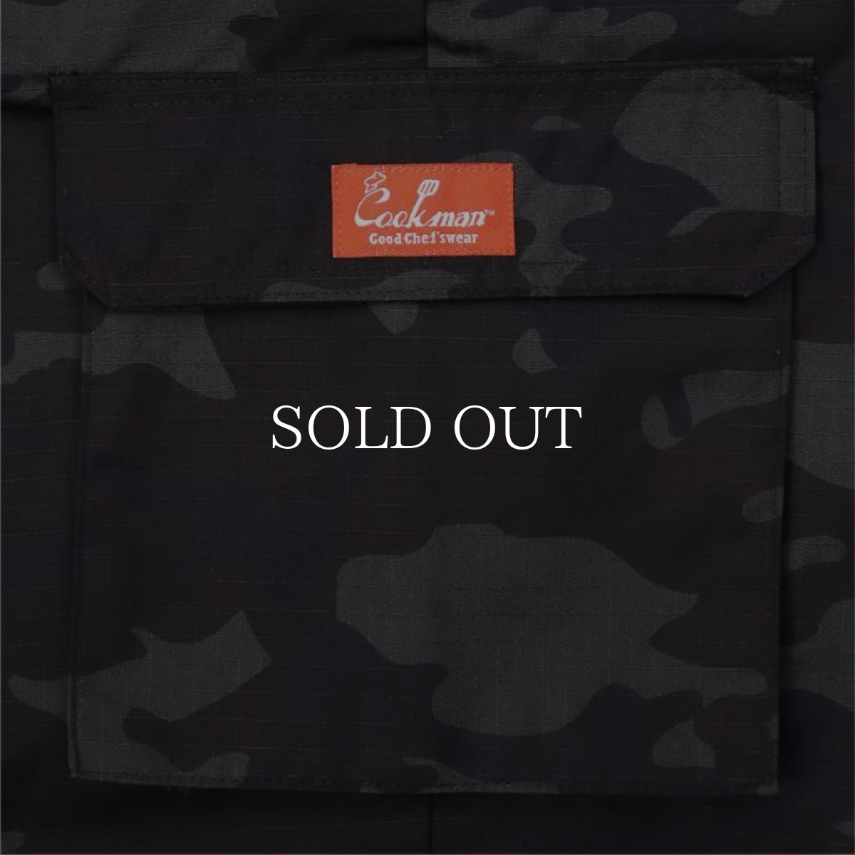画像8: COOKMAN  Chef Cargo Pants Ripstop Black Woodland (Black) (8)