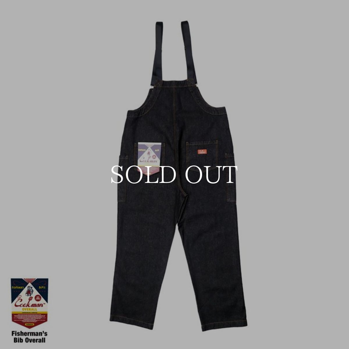 画像3: COOKMAN  Fisherman's Bib Overall Denim (Black) (3)