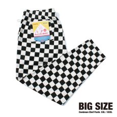 画像1: COOKMAN  Chef Pants Checker BIG SIZE (Black) (1)