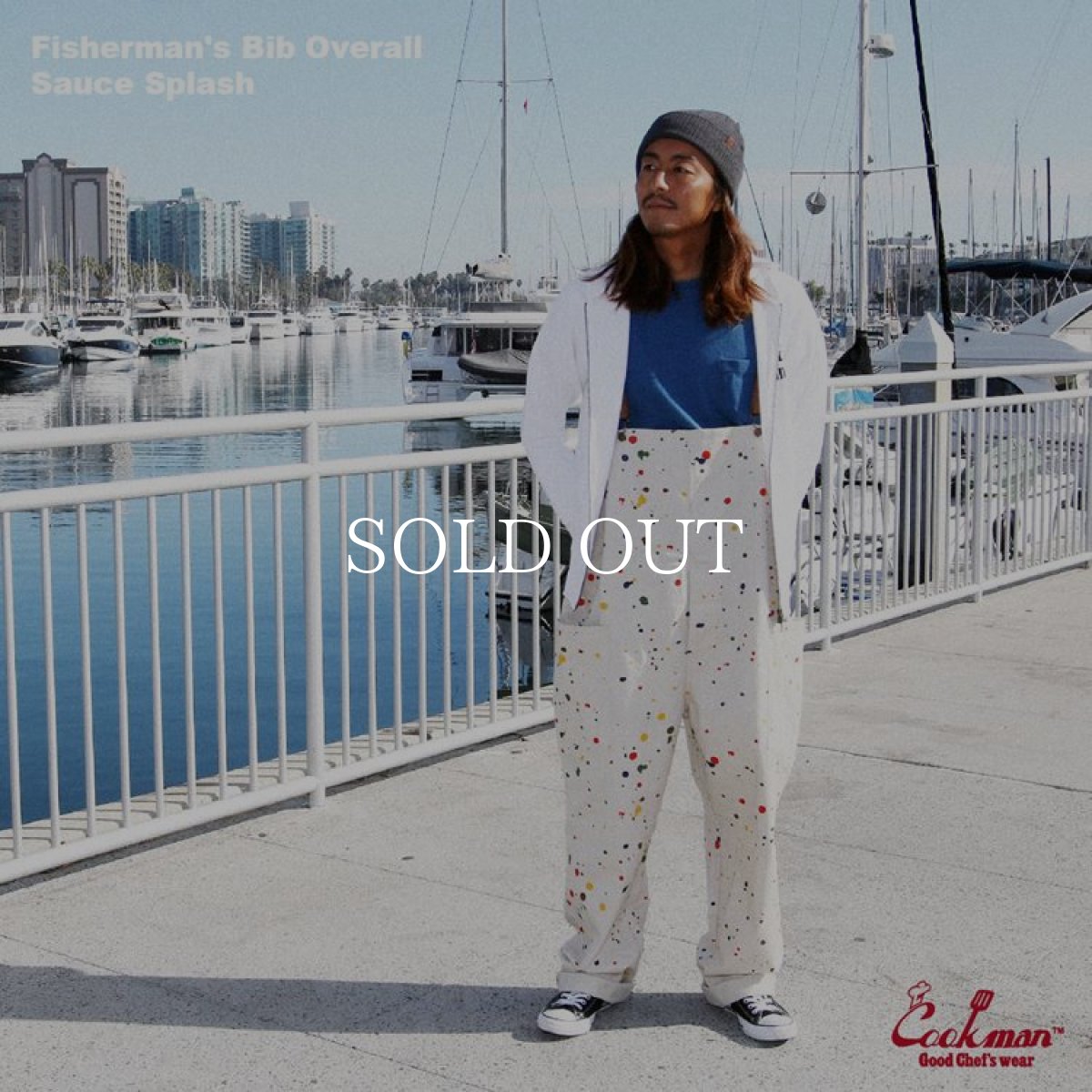 画像8: COOKMAN  Fisherman's Bib Overall Sauce Splash (Beige) (8)