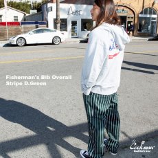 画像11: COOKMAN  Fisherman's Bib Overall Stripe (Dark Green) (11)