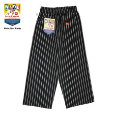 画像3: COOKMAN  Wide Chef Pants Stripe (Black) (3)