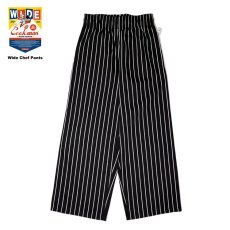 画像4: COOKMAN  Wide Chef Pants Stripe (Black) (4)