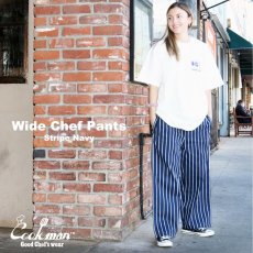 画像12: COOKMAN  Wide Chef Pants Stripe (Navy) (12)