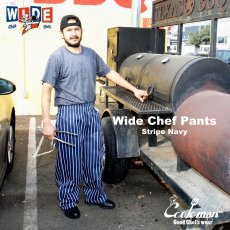 画像15: COOKMAN  Wide Chef Pants Stripe (Navy) (15)