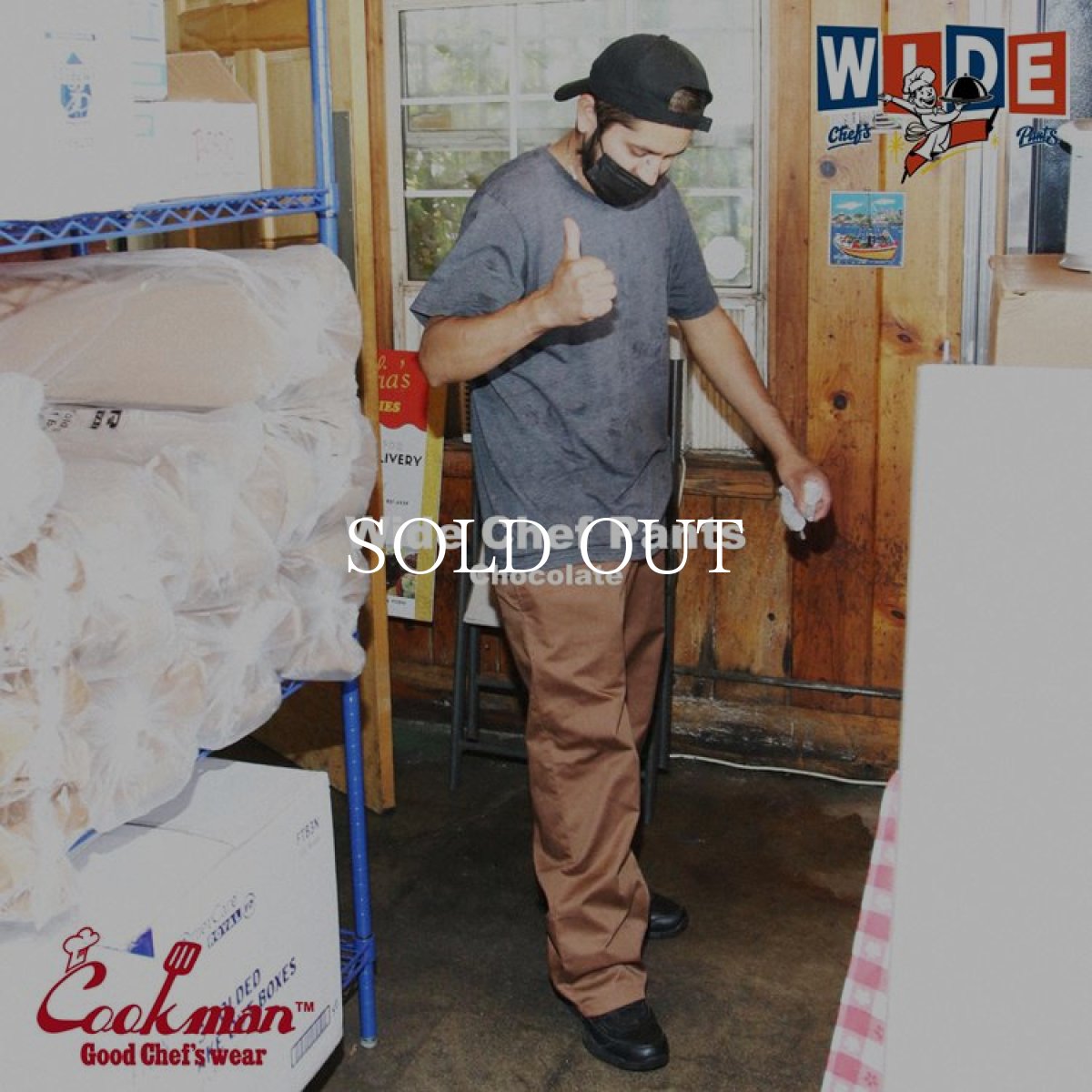 画像11: COOKMAN  Wide Chef Pants (Chocolate) (11)