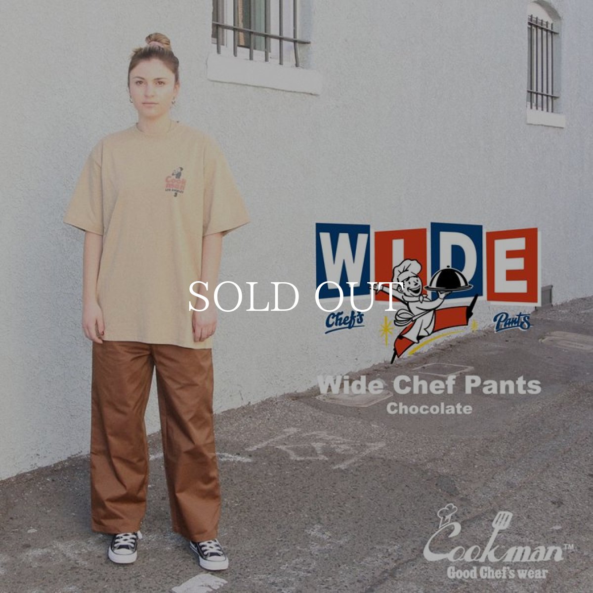 画像10: COOKMAN  Wide Chef Pants (Chocolate) (10)