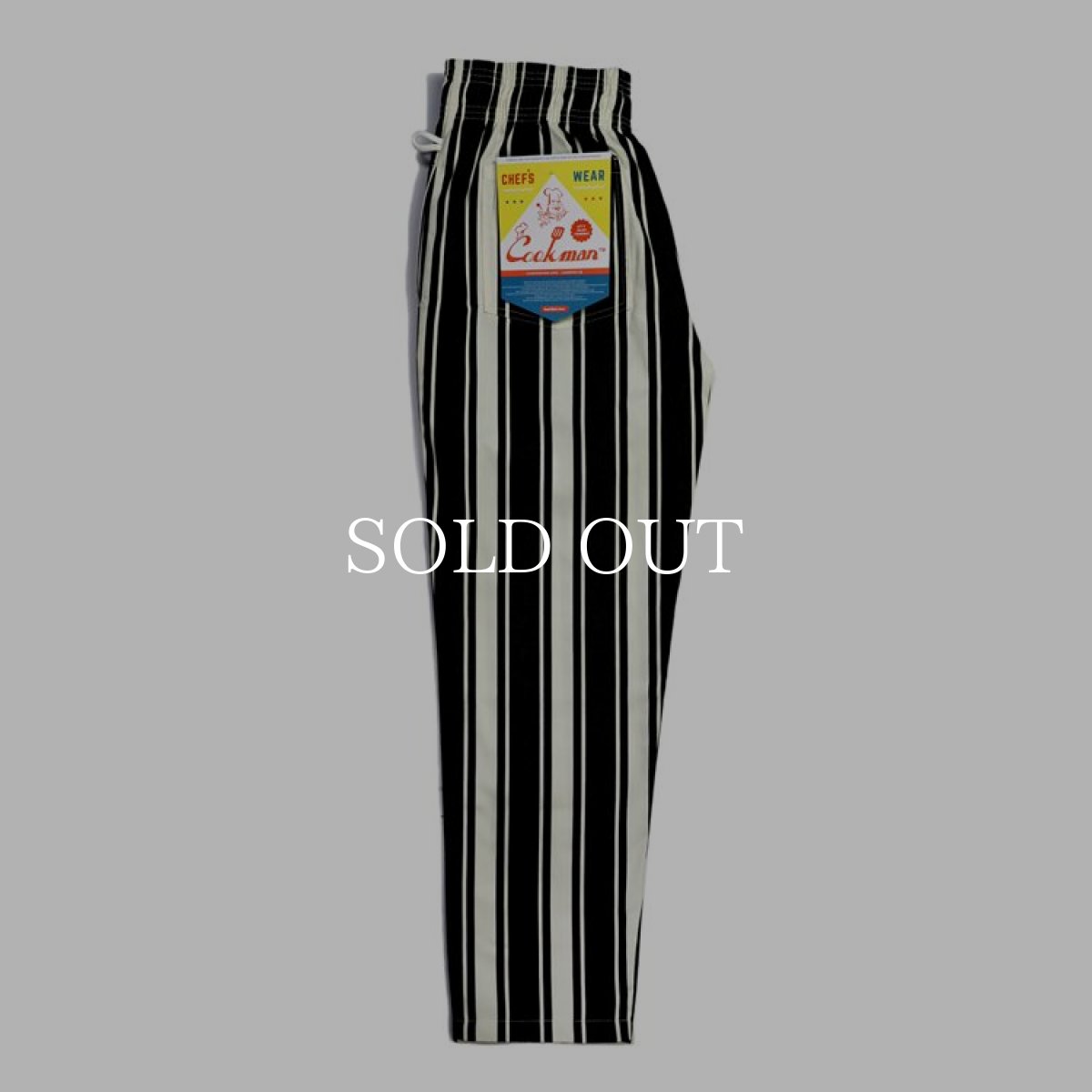 画像2: COOKMAN  Chef Pants Awning Stripe (Black) (2)