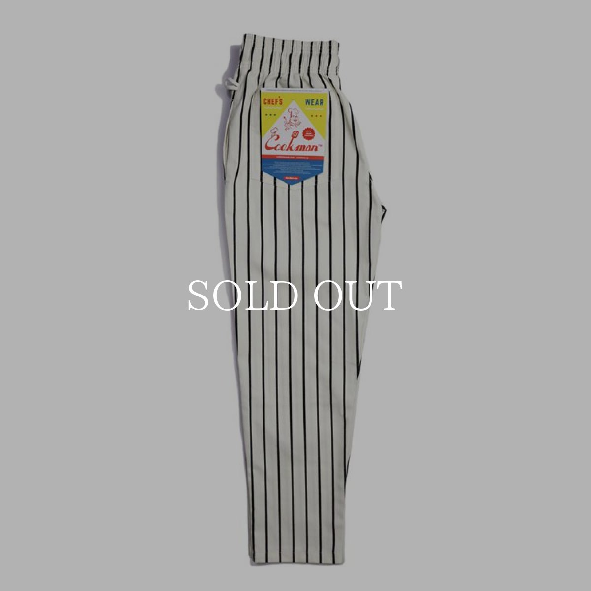 画像2: COOKMAN  Chef Pants Stripe White×Black (White) (2)