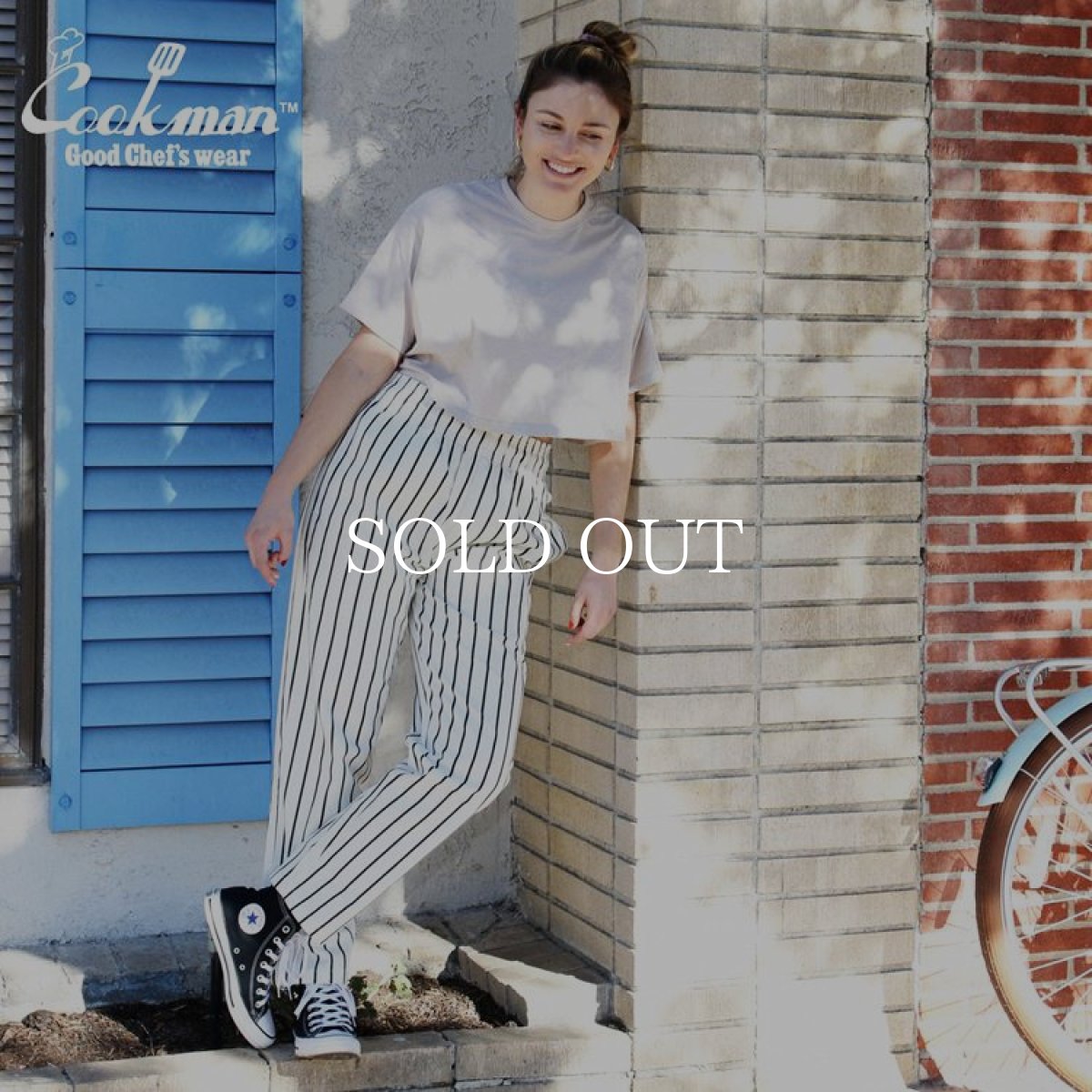 画像11: COOKMAN  Chef Pants Stripe White×Black (White) (11)