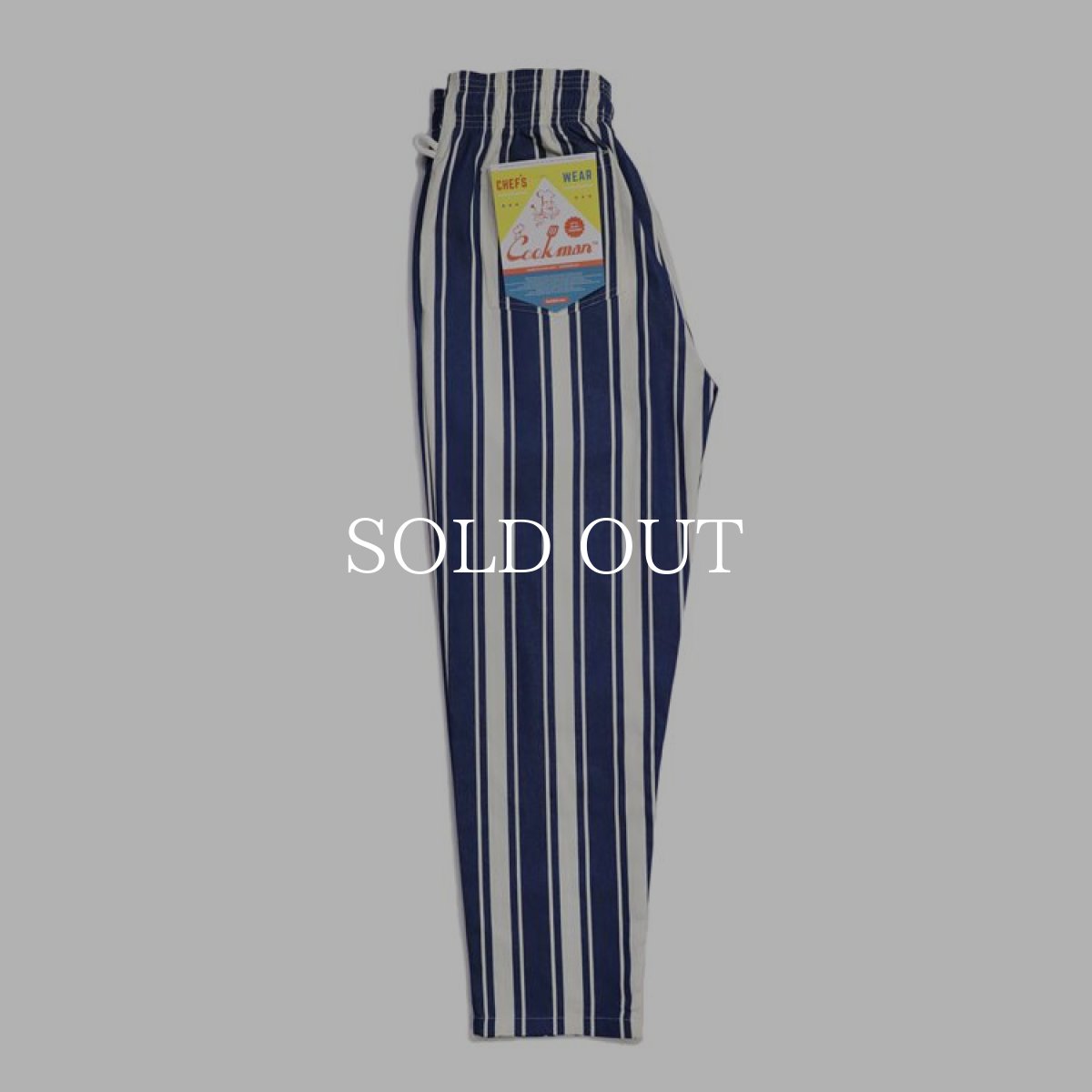 画像2: COOKMAN  Chef Pants Awning Stripe (Navy) (2)