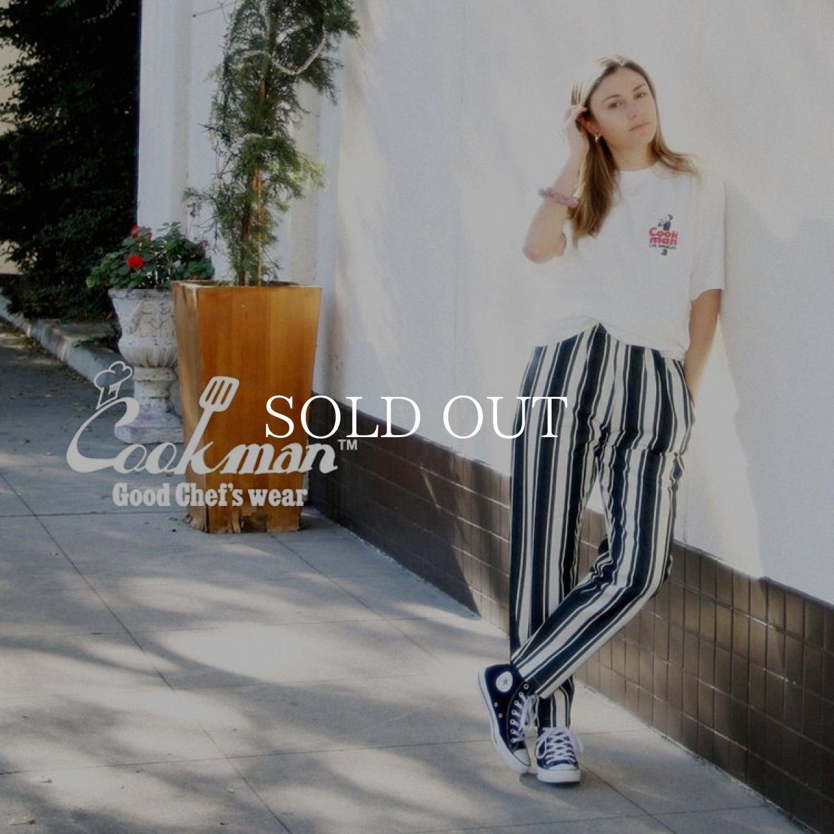 画像12: COOKMAN  Chef Pants Awning Stripe (Black) (12)