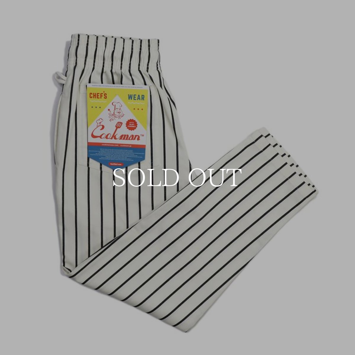 画像1: COOKMAN  Chef Pants Stripe White×Black (White) (1)
