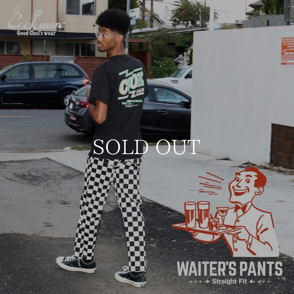 画像9: COOKMAN  Waiter's Pants Checker (Black) (9)