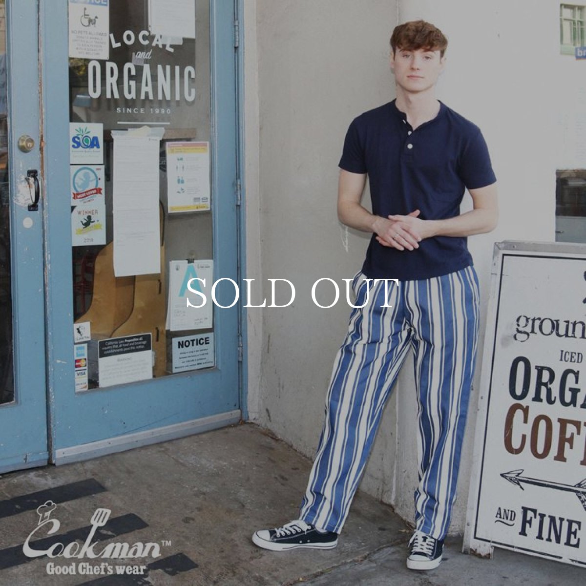 画像10: COOKMAN  Chef Pants Awning Stripe (Navy) (10)