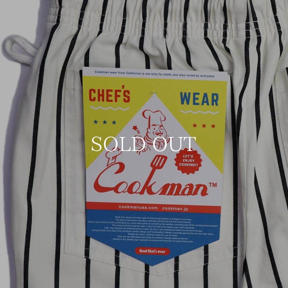 画像5: COOKMAN  Chef Pants Stripe White×Black (White) (5)
