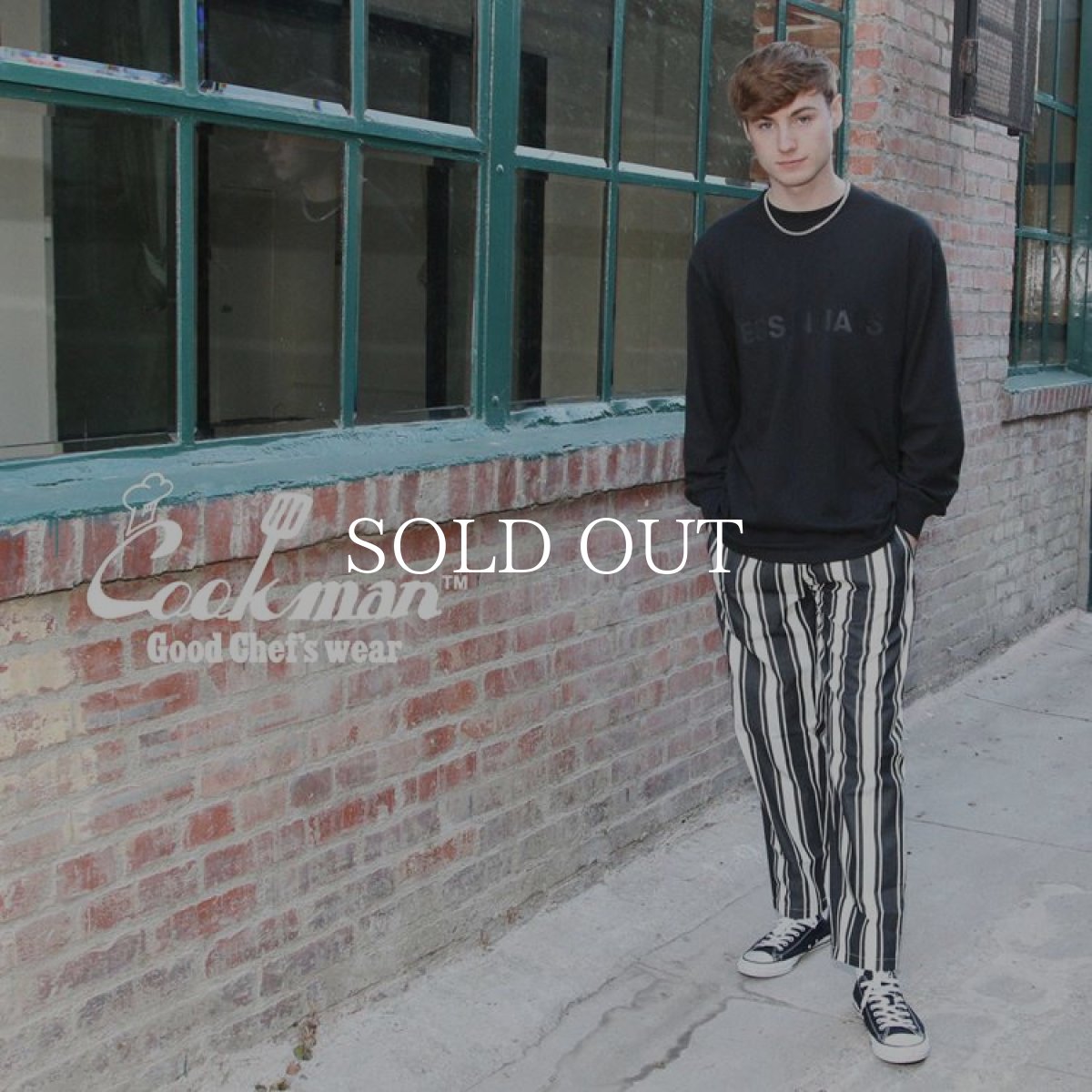 画像11: COOKMAN  Chef Pants Awning Stripe (Black) (11)