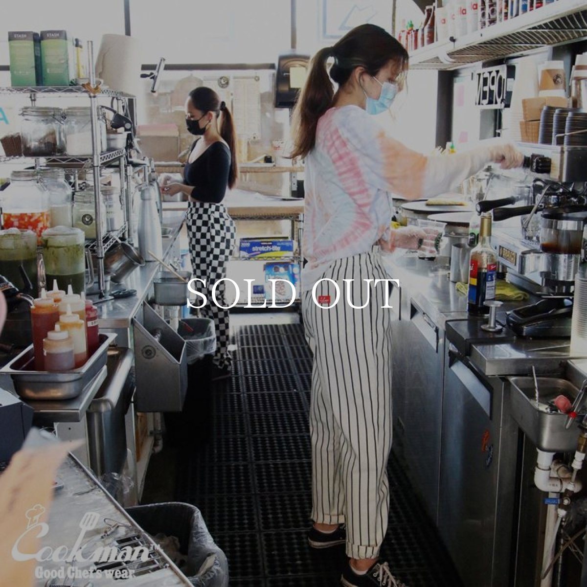 画像10: COOKMAN  Chef Pants Stripe White×Black (White) (10)