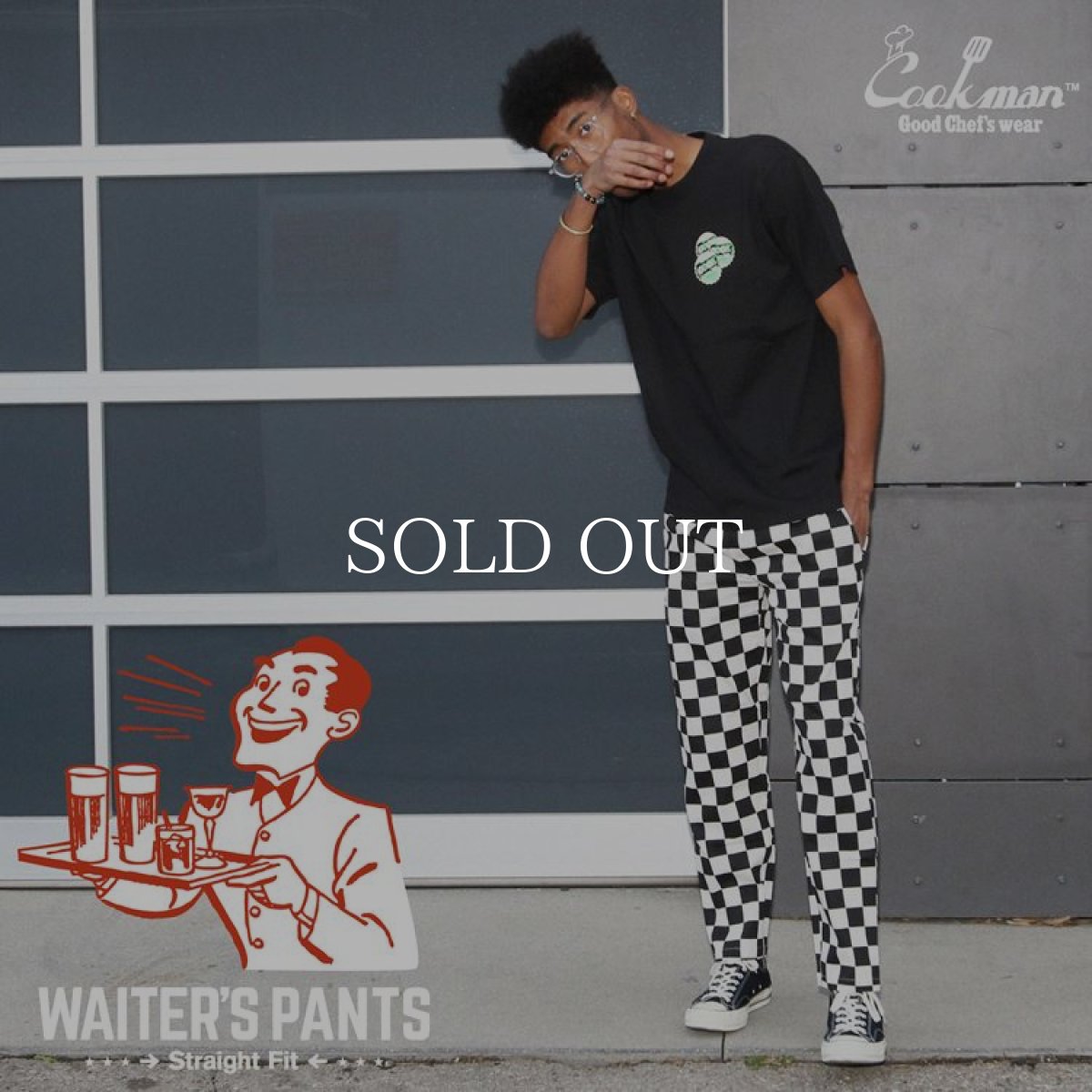 画像8: COOKMAN  Waiter's Pants Checker (Black) (8)