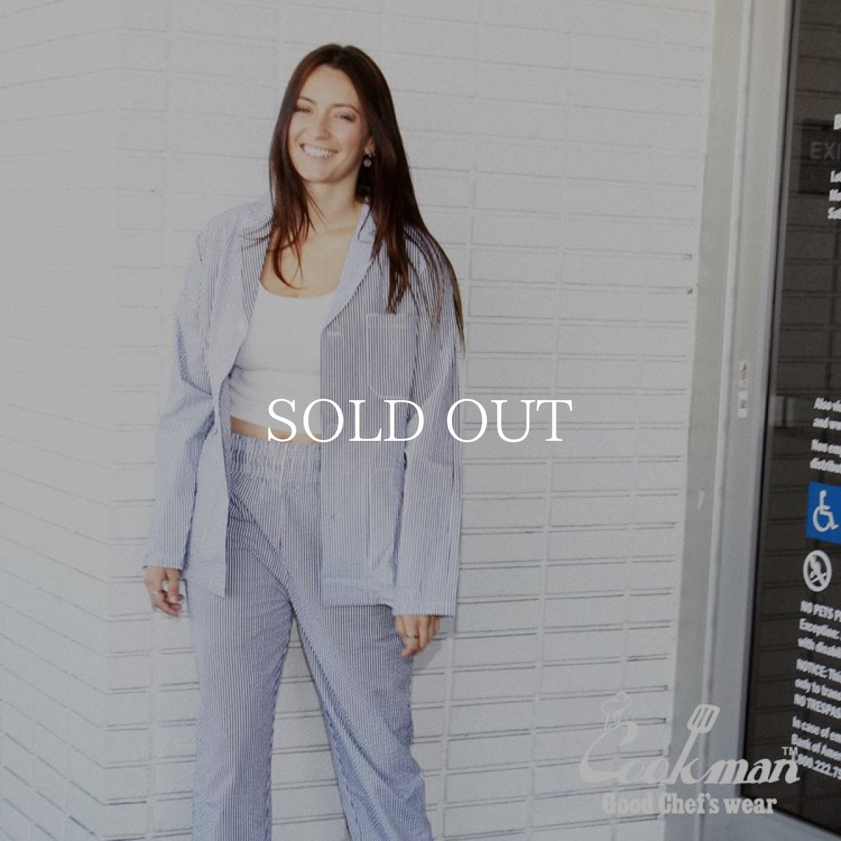 画像11: COOKMAN  Chef Pants Seersucker Stripe (Navy) (11)