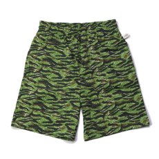 画像2: COOKMAN  Chef Pants Short Ripstop Camo Green (Green) (2)