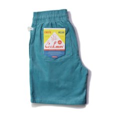 画像1: COOKMAN  Chef Short Pants Corduroy Turquoise Blue (Light Blue) (1)