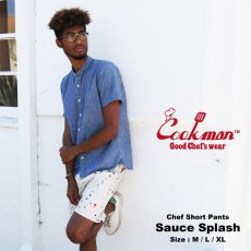 画像9: COOKMAN  Chef Pants Short Sauce Splash (Beige) (9)