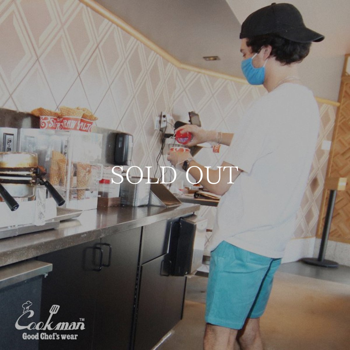 画像10: COOKMAN  Chef Short Pants Corduroy Turquoise Blue (Light Blue) (10)