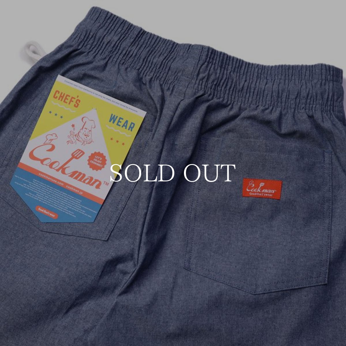 画像4: COOKMAN  Chef Pants Short Chambray Light Blue (Light Blue) (4)