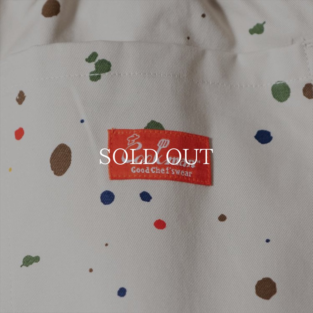 画像6: COOKMAN  Chef Pants Short Sauce Splash (Beige) (6)