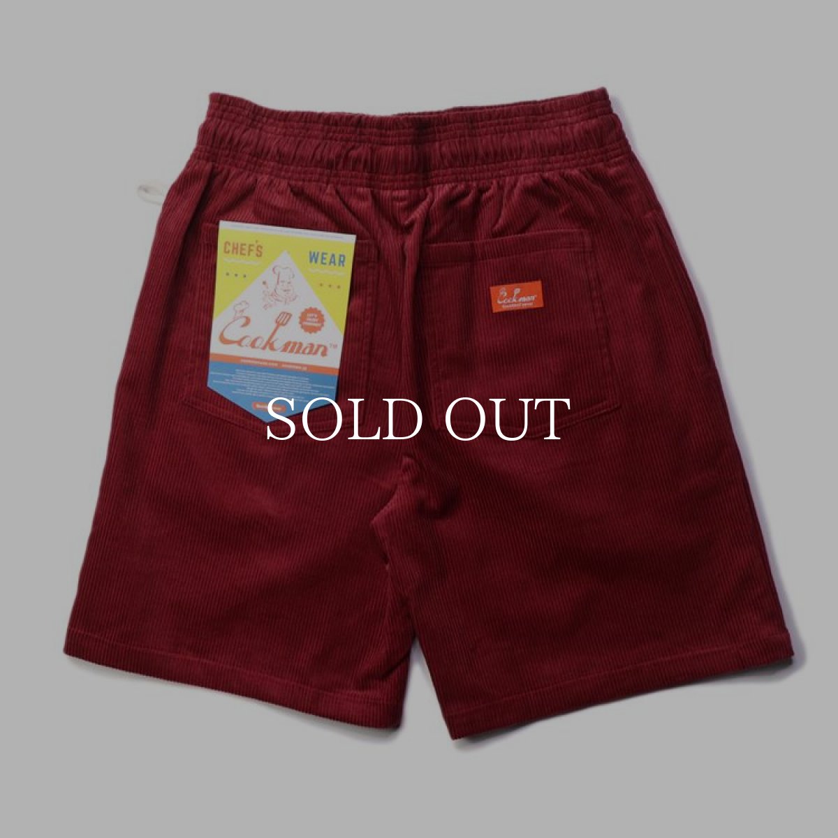 画像3: COOKMAN  Chef Short Pants Corduroy Wine Red (Wine Red) (3)