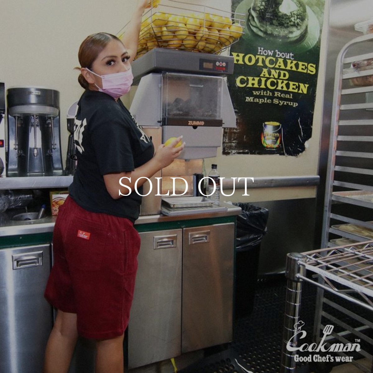 画像12: COOKMAN  Chef Short Pants Corduroy Wine Red (Wine Red) (12)