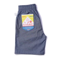 画像1: COOKMAN  Chef Pants Short Chambray Light Blue (Light Blue) (1)