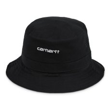 画像1: CARHARTT WIP  SCRIPT BUCKET HAT (Black / White) (1)