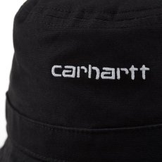 画像2: CARHARTT WIP  SCRIPT BUCKET HAT (Black / White) (2)