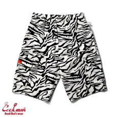 画像1: COOKMAN  Chef Pants Short Cargo Zebra (White) (1)