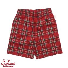画像2: COOKMAN  Chef Pants Short Tartan Red (Red) (2)