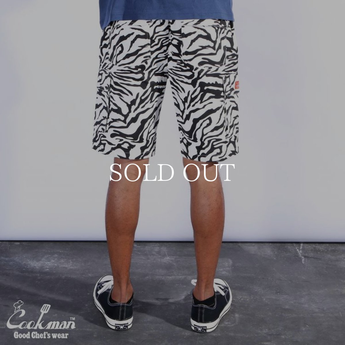 画像9: COOKMAN  Chef Pants Short Cargo Zebra (White) (9)