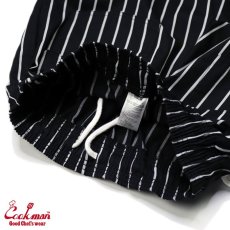 画像3: COOKMAN  Chef Pants Short Cargo Stripe Black (Black) (3)