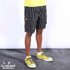 画像6: COOKMAN  Chef Pants Short Cargo Stripe Black (Black) (6)