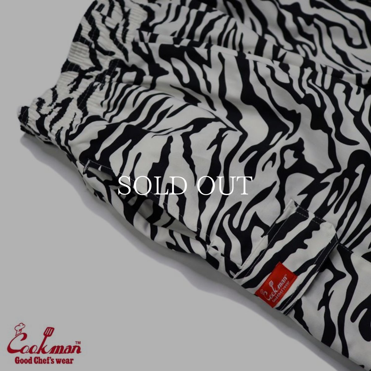 画像4: COOKMAN  Chef Pants Short Cargo Zebra (White) (4)