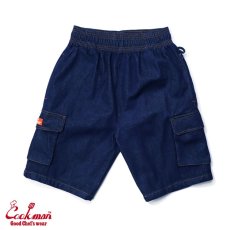 画像1: COOKMAN  Chef Pants Short Cargo Denim Navy (Navy) (1)