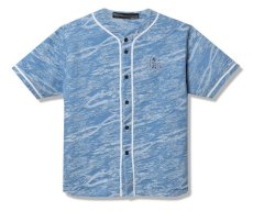 画像1: Back Channel  JACQUARD DENIM BASEBALL SHIRT (BLUE) (1)