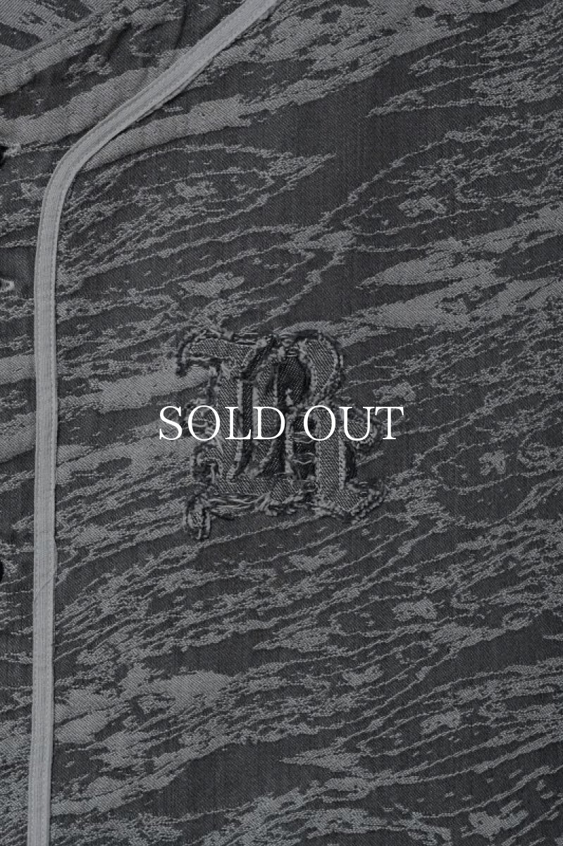 画像2: Back Channel  JACQUARD DENIM BASEBALL SHIRT (GREY) (2)